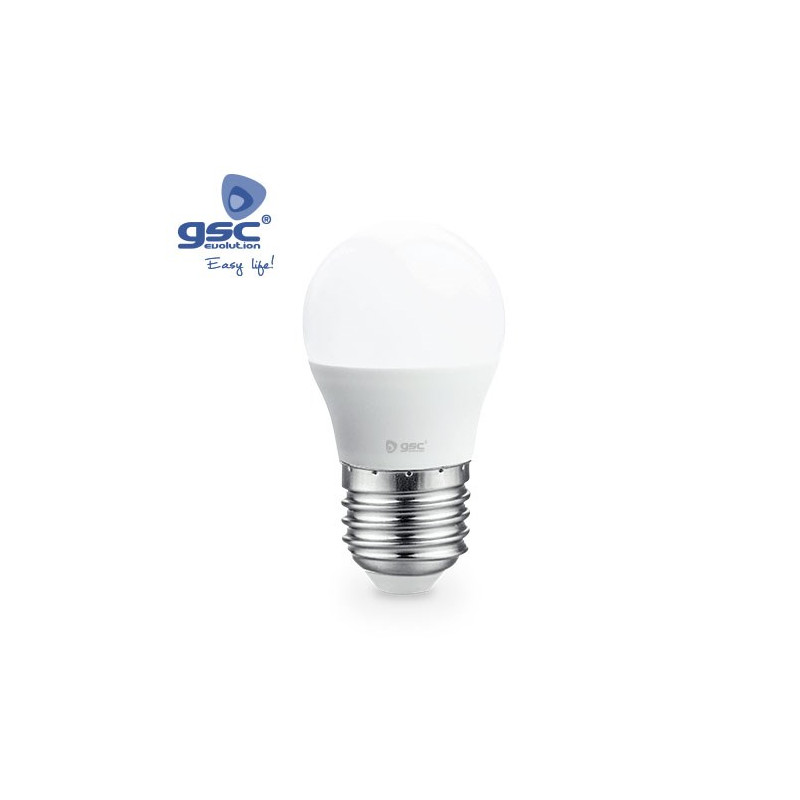 Bombilla Esférica LED E27 5w 4200K 470 Lm 160g Diámetro 45x81mm 220V GSC UUS