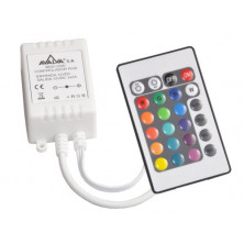 Controlador / regulador para Tira de LED RGB 12v con Mando AVALVA
