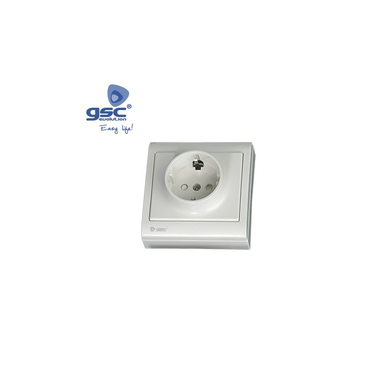 Mecanismo superficie Serie FOCUS Base 16A-220V TT Blanco GSC C10/100