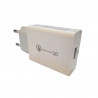 Cargador rápido USB QC3.0 18w Blanco AVALVA
