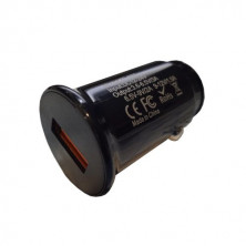 Cargador rápido USB QC3.0 para coche Negro AVALVA