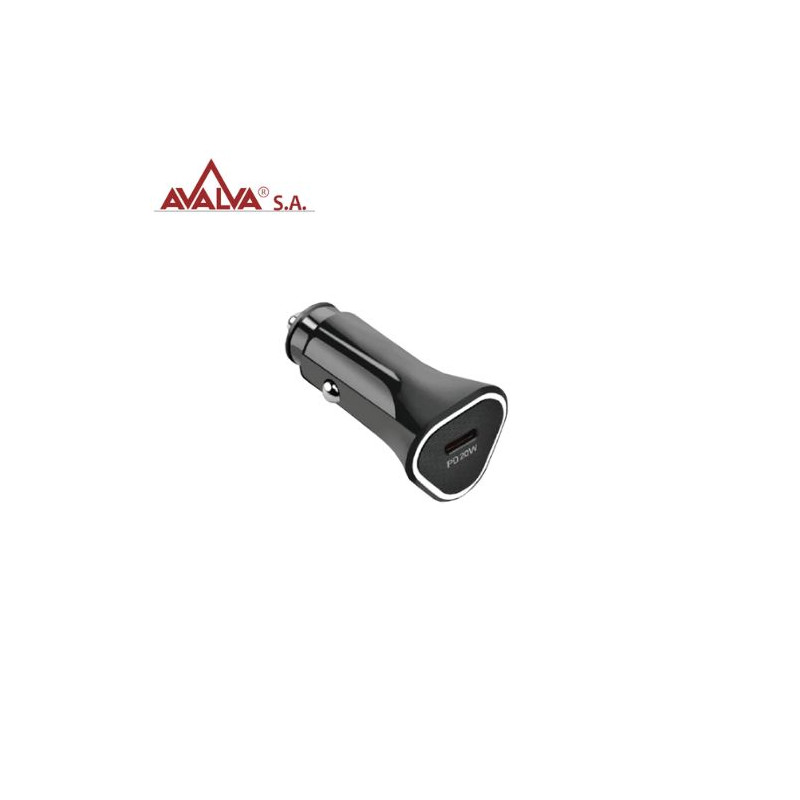 Cargador mechero coche 1 toma USB C QC3.0 de carga rápida 3.1A 20W AVALVA C1
