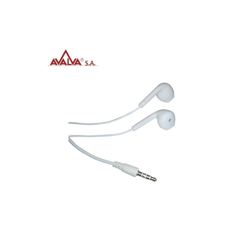 Auricular digital estéreo con micrófono Blanco AVALVA