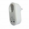 Cargador doble USB 5V/2,5A con hembra schuko AVALVA
