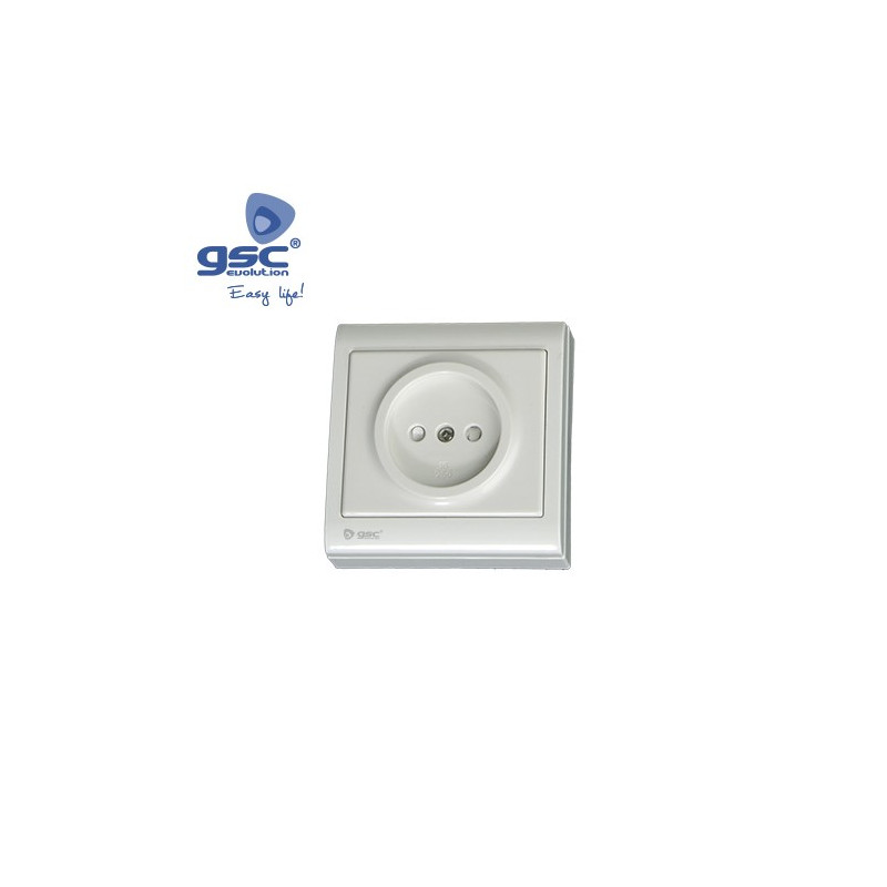 Mecanismo superficie Serie FOCUS Base 16A 220V sin pozo Blanco GSC C20/100