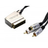 Conexion c.p. Audio/Video IN/OUT. Macho-3 RCA+miniDIN.1,5m AVALVA