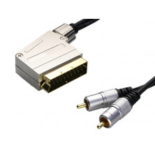 Conexion p.c. . Audio. Peri Macho - 2 RCA Macho. 1,5m. AVALVA