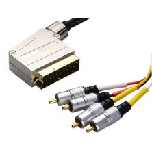 Conexion p.c. . Audio/Video IN/OUT. P Macho-4 RCA Macho. 1,5m. AVALVA