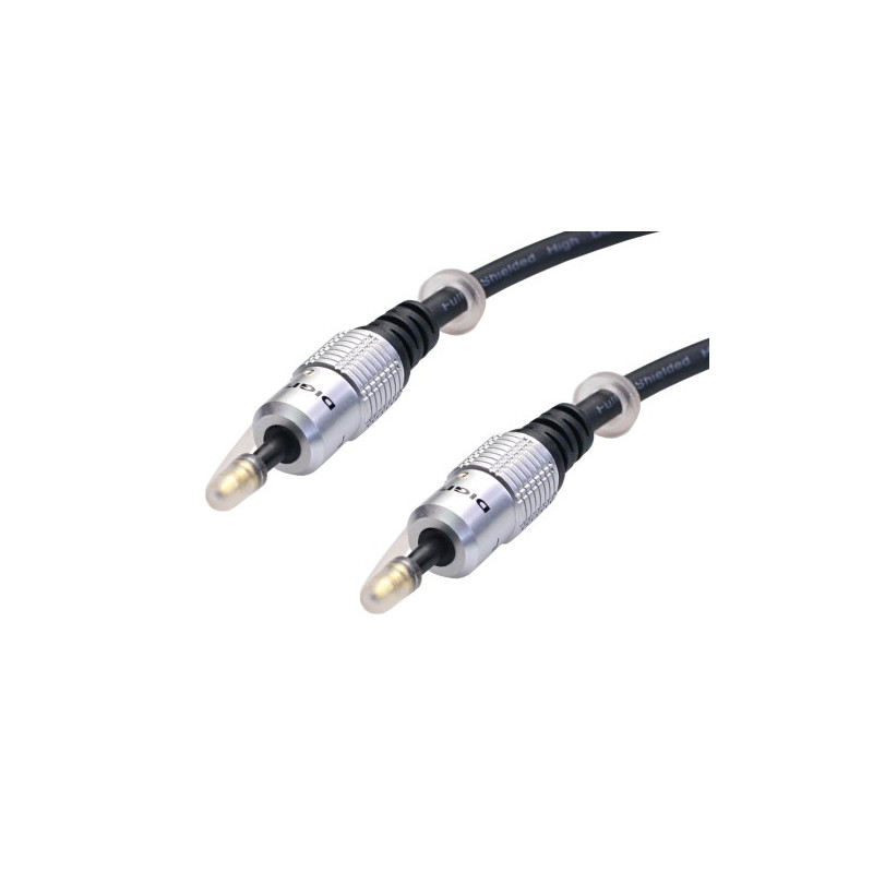 Conexion p.c. . Audio. Fibra optica toslink Macho - Macho 3,5. 1,5m. AVALVA