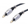 Conexion p.c. . Audio. Fibra optica toslink Macho - Macho 3,5. 1,5m. AVALVA