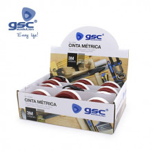 Flexómetro 16mm 3 metros Expositor12 unidades GSC C12/120