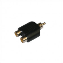 Adaptador Macho RCA a hembra 2 RCA Blister AVALVA