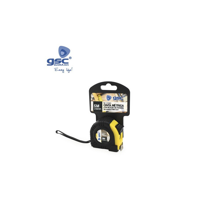 Flexómetro 19mm 5 metros con recubierta Goma GSC C12/120