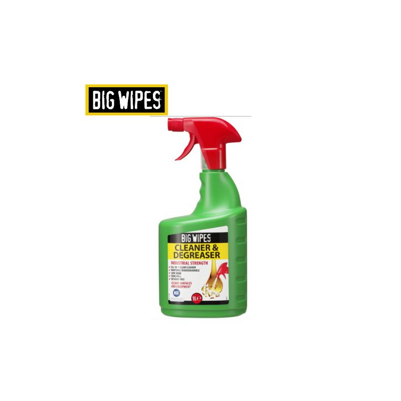 Limpiador en spray pulverizador 1L DESENGRASANTE verde BIG WIPES