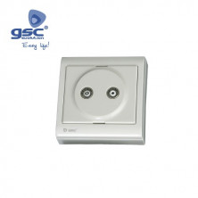 Mecanismo superficie Serie FOCUS Base TV-FM 9.5 Blanco GSC C20/100