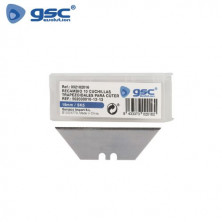Recambio 10 cuchillas Cúter para referencia 002102015 61 mm x 19 mm x 0,6 mm GSC C1/288