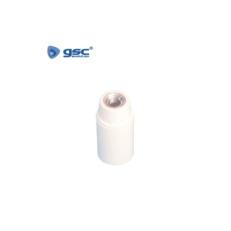 Portalámpara E14 Baquelita Liso Blanco GSC C50/1000