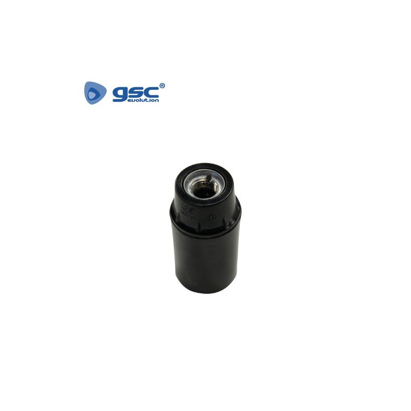 Portalámpara E14 Baquelita Liso Negro GSC C50/1000