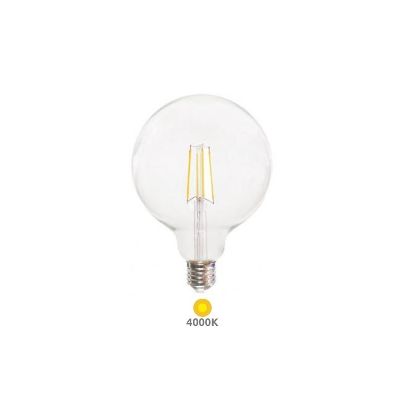 Bombilla Globo LED E27 G125 8w 4000K 1055Lm Diámetro 125x175mm CLAR C10