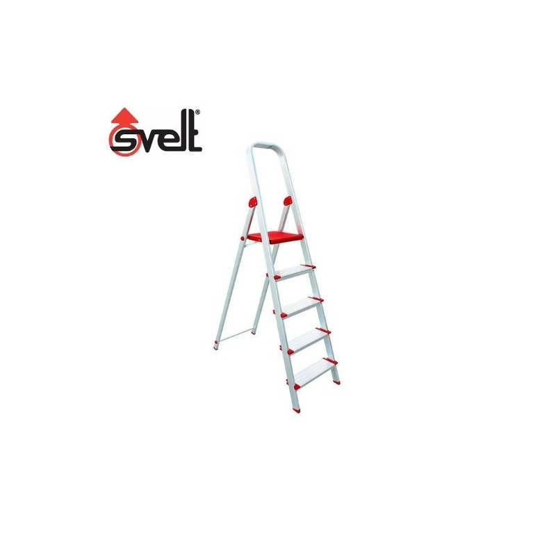 Escalera ALUMINIO doméstica peldaño ancho 3 peldaños  MAXI CASA SVELT