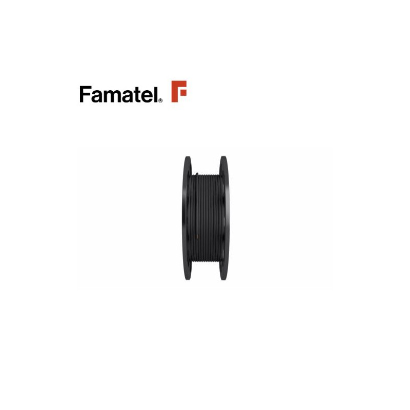 Cable manguera redonda 2x1mm Negro (metradas y con EAN) Bobina 200m FAMATEL C1