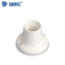 Portalámpara E27 Superficie Zócalo Recto Blanco GSC C10/200