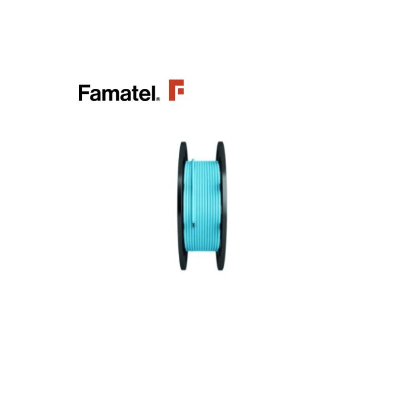 Cable unipolar flexible 1x1,5mm Azul (metradas y con EAN) Bobina 200m FAMATEL