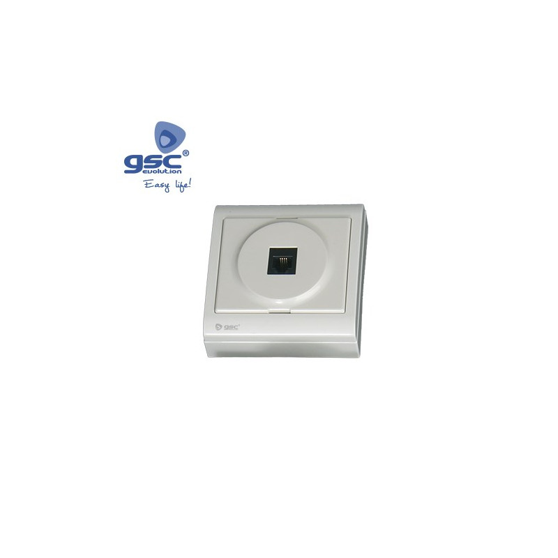 Mecanismo superficie Serie FOCUS Base Telefono 6p4c Blanco GSC C20/100