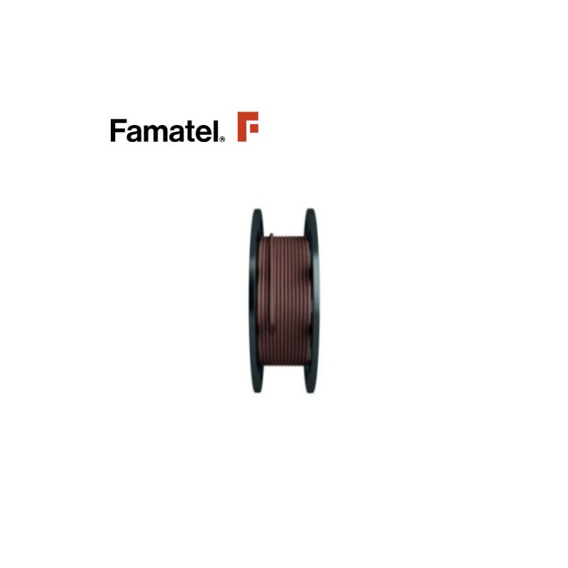 Cable unipolar flexible 1x2,5mm Marrón (metradas y con EAN) Bobina 200m FAMATEL