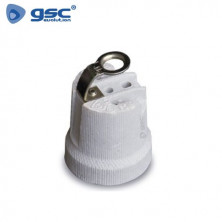 Portalámpara E27 Cerámico refozado Blanco GSC C25/200