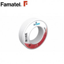 Cable manguera redonda 3x1mm Blanco Rollo 10m FAMATEL