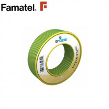 Cable unipolar flexible 1x1,5mm Amarillo verde Rollo 10m FAMATEL