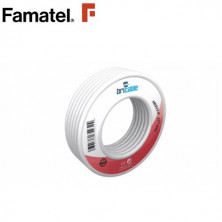 Cable manguera PLANA 2x0,75mm Blanco Rollo 25m FAMATEL