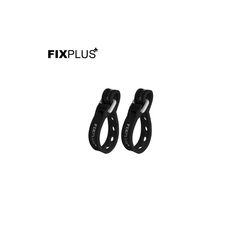 Pack de 2 bridas elásticas de 15 cm Negras FIXPLUS