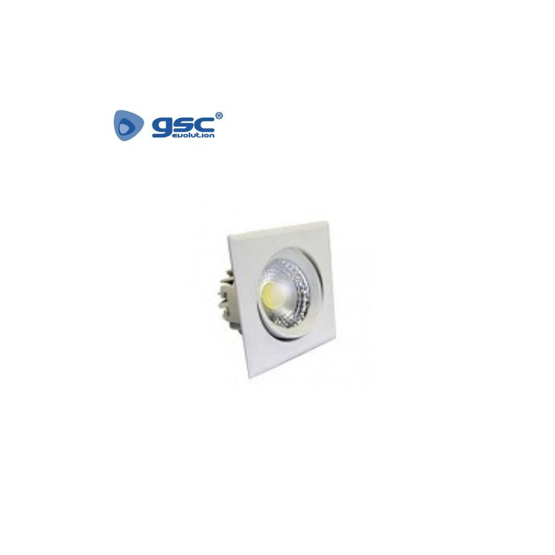 Aro cuadrado basculante con LED 5w 6400K Blanco GSC UUS