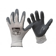 Guantes NYLON Gris Impregnado de Nitrilo Eco Talla 10 FAHERMA
