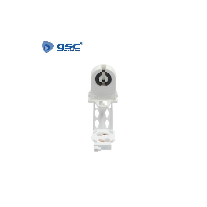 Portalámpara G13 para tubos T8 + portacebador Blanco GSC C30/100