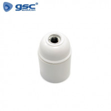 Portalámpara E27 Baquelita Liso Blanco GSC C25/500