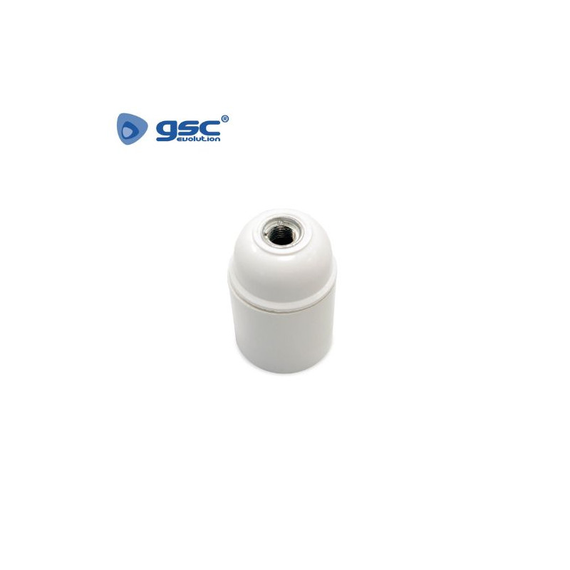 Portalámpara E27 Baquelita Liso Blanco GSC C25/500