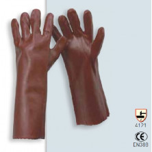 Guantes Revestido de PVC Rojo 40 cm UUS