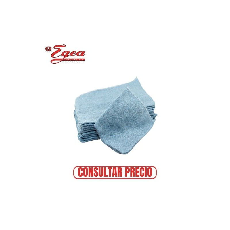 Bayeta de punto Azul 40x30cm 60% algodón Precio Pack 12 uds  625gr EGEA