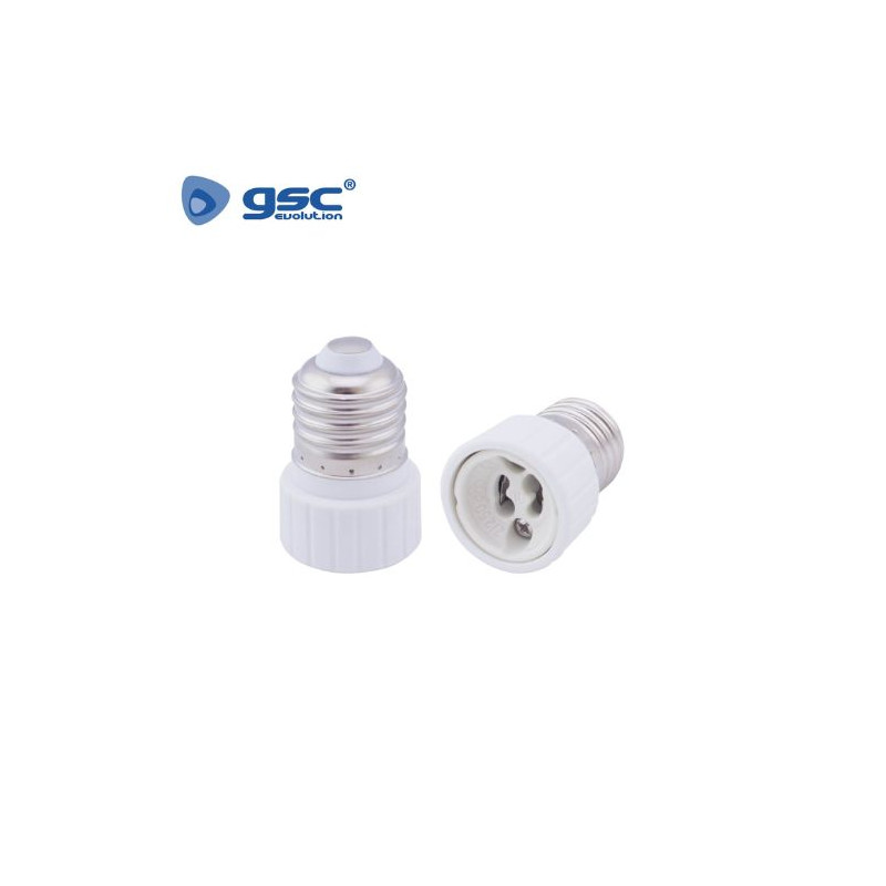Portalámpara Conversor E27 Macho a GU10 Hembra GSC C12/360