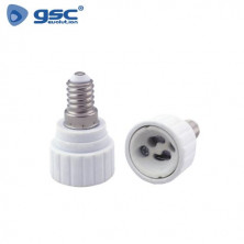Portalámpara Conversor E14 Macho a GU10 Hembra GSC C12/360