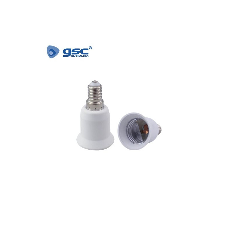 Portalámpara Conversor E14 Macho a E27 Hembra GSC C12/600
