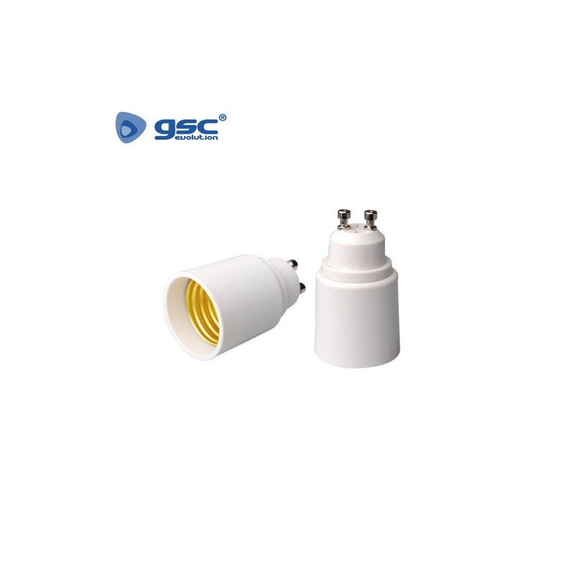 Portalámpara Conversor GU10 Macho a E27 Hembra GSC C25/500