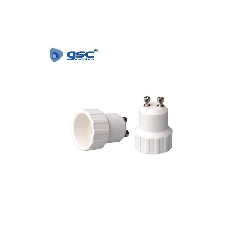 Portalámpara Conversor GU10 Macho a E14 Hembra GSC C25/500