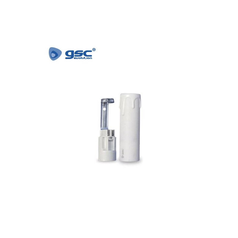 Portalámpara E14 Vela lágrima 85mm Blanco GSC C50/500