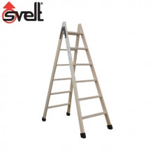 Escalera MADERA tijera doble subida 8 peldaños EN131 S7 SVELT