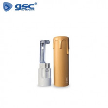 Portalámpara E14 vela lágrima 85mm Crema GSC C50/500