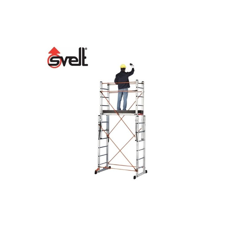 Andamios multiposiciones convertible en 2 escaleras SVELT
